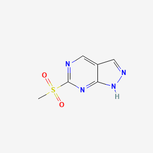 molecular formula C6H6N4O2S B15046632 6-(methylsulfonyl)-1H-pyrazolo[3,4-d]pyrimidine 