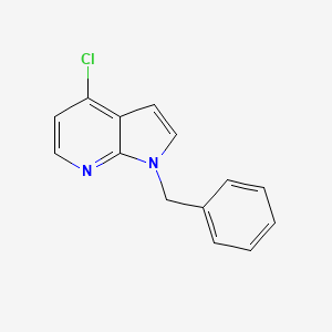 molecular formula C14H11ClN2 B15046639 1-benzyl-4-chloro-1H-pyrrolo[2,3-b]pyridine CAS No. 74420-04-5