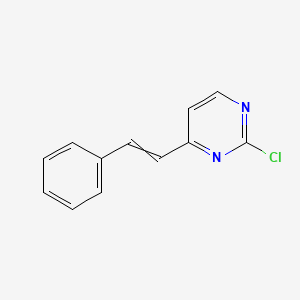 molecular formula C12H9ClN2 B15046665 2-Chloro-4-styryl-pyrimidine 