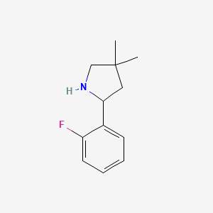 2-(2-Fluorophenyl)-4,4-dimethylpyrrolidine