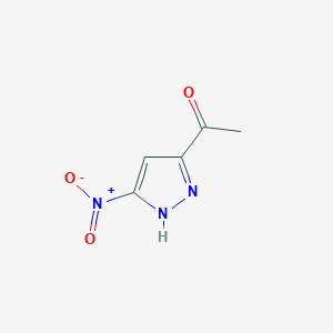 molecular formula C5H5N3O3 B15046719 1-(5-Nitro-1H-pyrazol-3-yl)ethanone 