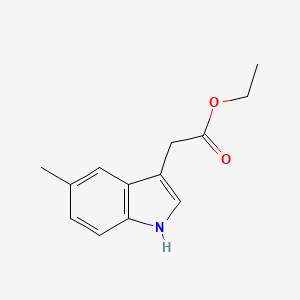 molecular formula C13H15NO2 B15046734 Ethyl 2-(5-Methyl-3-indolyl)acetate 