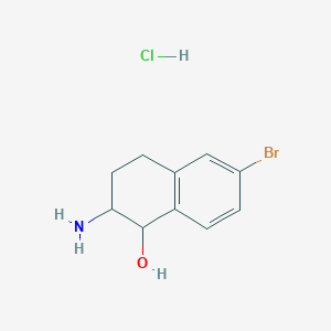 molecular formula C10H13BrClNO B1504675 2-Amino-6-bromo-1,2,3,4-tetrahydronaphthalen-1-ol hydrochloride CAS No. 66361-37-3