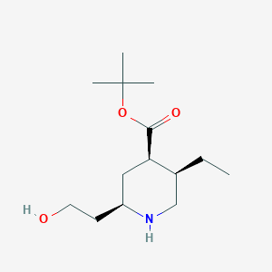 molecular formula C14H27NO3 B15046753 Tert-butyl (2R,4R,5R)-5-ethyl-2-(2-hydroxyethyl)piperidine-4-carboxylate 