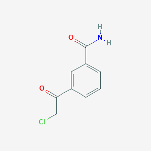 molecular formula C9H8ClNO2 B15046765 3-(2-Chloroacetyl)benzamide 