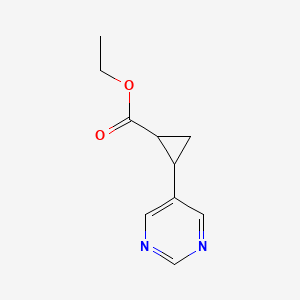 Ethyl 2-(pyrimidin-5-yl)cyclopropane-1-carboxylate