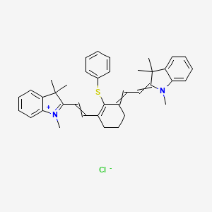 1,3,3-Trimethyl-2-(2-{2-(phenylsulfanyl)-3-[2-(1,3,3-trimethyl-1,3-dihydro-2H-indol-2-ylidene)ethylidene]cyclohex-1-en-1-yl}ethenyl)-3H-indol-1-ium chloride