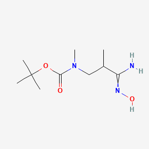 molecular formula C10H21N3O3 B15046825 tert-butyl N-(3-amino-3-hydroxyimino-2-methylpropyl)-N-methylcarbamate 