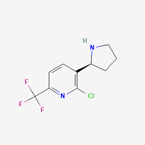 molecular formula C10H10ClF3N2 B15046844 2-chloro-3-[(2S)-pyrrolidin-2-yl]-6-(trifluoromethyl)pyridine 