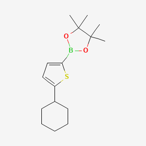 2-(5-Cyclohexylthiophen-2-yl)-4,4,5,5-tetramethyl-1,3,2-dioxaborolane