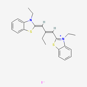 3-Ethyl-2-[2-[(3-ethyl-1,3-benzothiazol-3-ium-2-yl)methylidene]butylidene]-1,3-benzothiazole;iodide