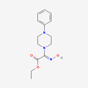 Ethyl 2-(hydroxyimino)-2-(4-phenylpiperazino)acetate