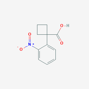 molecular formula C11H11NO4 B15046876 1-(2-Nitrophenyl)cyclobutanecarboxylic acid CAS No. 422280-54-4