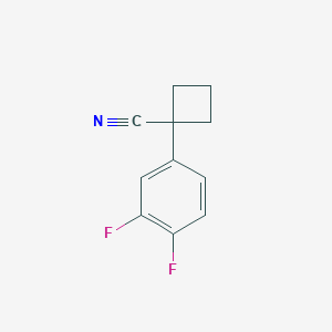 molecular formula C11H9F2N B15046888 1-(3,4-Difluorophenyl)cyclobutanecarbonitrile 