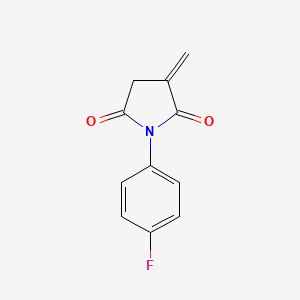 molecular formula C11H8FNO2 B15046914 1-(4-Fluorophenyl)-3-methylidenepyrrolidine-2,5-dione 