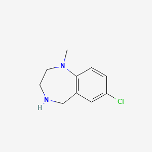 molecular formula C10H13ClN2 B15046942 7-chloro-1-methyl-2,3,4,5-tetrahydro-1H-1,4-benzodiazepine 