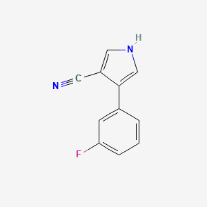 molecular formula C11H7FN2 B1504698 4-(3-Fluorophenyl)-1H-pyrrole-3-carbonitrile CAS No. 87388-09-8