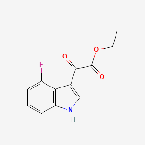 molecular formula C12H10FNO3 B15047080 Ethyl 2-(4-Fluoro-3-indolyl)-2-oxoacetate 