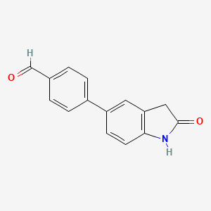molecular formula C15H11NO2 B1504715 4-(2-Oxoindolin-5-YL)benzaldehyde CAS No. 53348-90-6