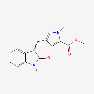 molecular formula C16H14N2O3 B15047229 methyl 1-methyl-4-[(2-oxo-2,3-dihydro-1H-indol-3-ylidene)methyl]-1H-pyrrole-2-carboxylate 