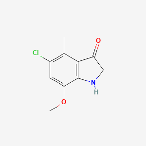 molecular formula C10H10ClNO2 B1504723 4-Methyl-5-chloro-7-methoxy-3-indolinone CAS No. 6411-59-2