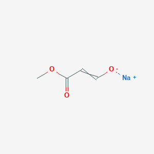 molecular formula C4H5NaO3 B15047369 Sodium;3-methoxy-3-oxoprop-1-en-1-olate 