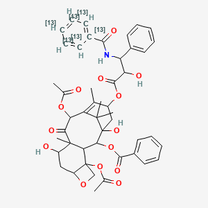 N-(3-{[4,10-Bis(acetyloxy)-2-(benzoyloxy)-1,7-dihydroxy-9-oxo-5,20-epoxytax-11-en-13-yl]oxy}-2-hydroxy-3-oxo-1-phenylpropyl)(~13~C_6_)benzenecarboximidic acid