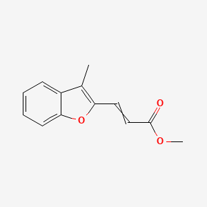 molecular formula C13H12O3 B15047405 Methyl 3-(3-methyl-1-benzofuran-2-yl)prop-2-enoate 