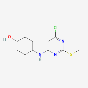 4-(6-Chloro-2-methylsulfanyl-pyrimidin-4-ylamino)-cyclohexanol