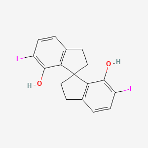 molecular formula C17H14I2O2 B1504752 (R)-6,6'-Diiodo-2,2',3,3'-tetrahydro-1,1'-spirobi[indene]-7,7'-diol 