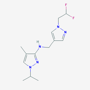 N-{[1-(2,2-difluoroethyl)-1H-pyrazol-4-yl]methyl}-4-methyl-1-(propan-2-yl)-1H-pyrazol-3-amine