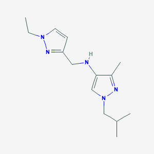 N-[(1-ethyl-1H-pyrazol-3-yl)methyl]-3-methyl-1-(2-methylpropyl)-1H-pyrazol-4-amine