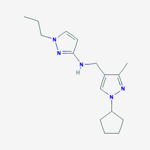 N-[(1-cyclopentyl-3-methyl-1H-pyrazol-4-yl)methyl]-1-propyl-1H-pyrazol-3-amine