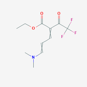 Ethyl 5-(dimethylamino)-2-(2,2,2-trifluoroacetyl)penta-2,4-dienoate