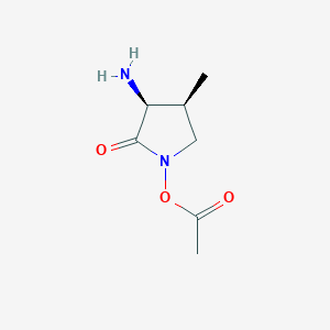 cis-3-Amino-1-hydroxy-4-methylpyrrolidin-2-one acetate