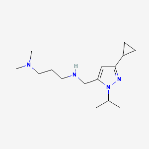 {[3-cyclopropyl-1-(propan-2-yl)-1H-pyrazol-5-yl]methyl}[3-(dimethylamino)propyl]amine