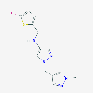 N-[(5-fluorothiophen-2-yl)methyl]-1-[(1-methyl-1H-pyrazol-4-yl)methyl]-1H-pyrazol-4-amine