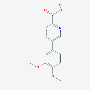 molecular formula C14H13NO4 B1504768 5-(3,4-二甲氧基苯基)吡啶-2-甲酸 CAS No. 87789-67-1