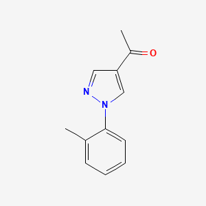 molecular formula C12H12N2O B1504770 1-[1-(2-Methylphenyl)-1H-pyrazol-4-YL]ethanone CAS No. 1015846-07-7