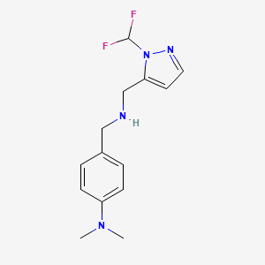 4-[({[1-(difluoromethyl)-1H-pyrazol-5-yl]methyl}amino)methyl]-N,N-dimethylaniline