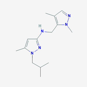 N-[(1,4-dimethyl-1H-pyrazol-5-yl)methyl]-5-methyl-1-(2-methylpropyl)-1H-pyrazol-3-amine