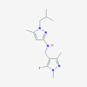 N-[(5-fluoro-1,3-dimethyl-1H-pyrazol-4-yl)methyl]-5-methyl-1-(2-methylpropyl)-1H-pyrazol-3-amine