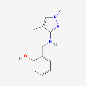 2-{[(1,4-dimethyl-1H-pyrazol-3-yl)amino]methyl}phenol