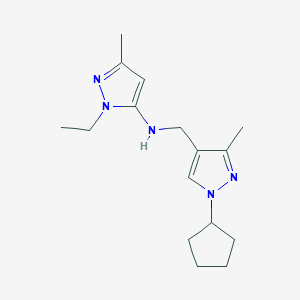 N-[(1-cyclopentyl-3-methyl-1H-pyrazol-4-yl)methyl]-1-ethyl-3-methyl-1H-pyrazol-5-amine