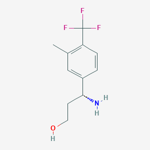 (3R)-3-amino-3-[3-methyl-4-(trifluoromethyl)phenyl]propan-1-ol