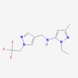 1-ethyl-3-methyl-N-{[1-(2,2,2-trifluoroethyl)-1H-pyrazol-4-yl]methyl}-1H-pyrazol-5-amine