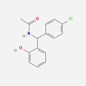 molecular formula C15H14ClNO2 B1504780 N-[(4-Chlorophenyl)-(2-hydroxyphenyl)methyl]acetamide CAS No. 1010728-97-8