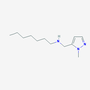 molecular formula C12H23N3 B15047818 heptyl[(1-methyl-1H-pyrazol-5-yl)methyl]amine 