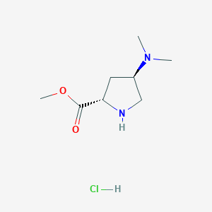 molecular formula C8H17ClN2O2 B15047870 methyl (2S,4R)-4-(dimethylamino)pyrrolidine-2-carboxylate hydrochloride 