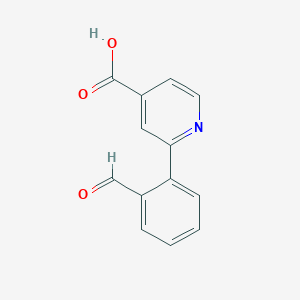 molecular formula C13H9NO3 B1504788 2-(2-Formylphenyl)isonicotinic acid CAS No. 566198-44-5